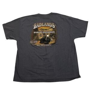 Harley-Davidson Badlands South Dakota Graphic T-Shirt, XL | Gray Biker Tee